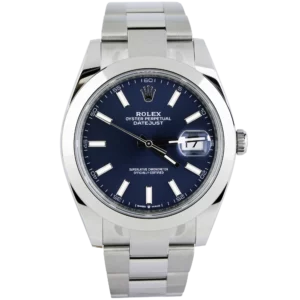Rolex Datejust 41 Blue Smooth Oyster (1)