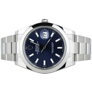 Rolex Datejust 41 Blue Smooth Oyster (2)