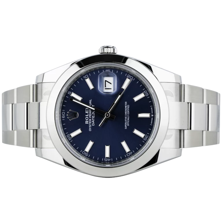 Rolex Datejust 41 Blue Smooth Oyster (2)