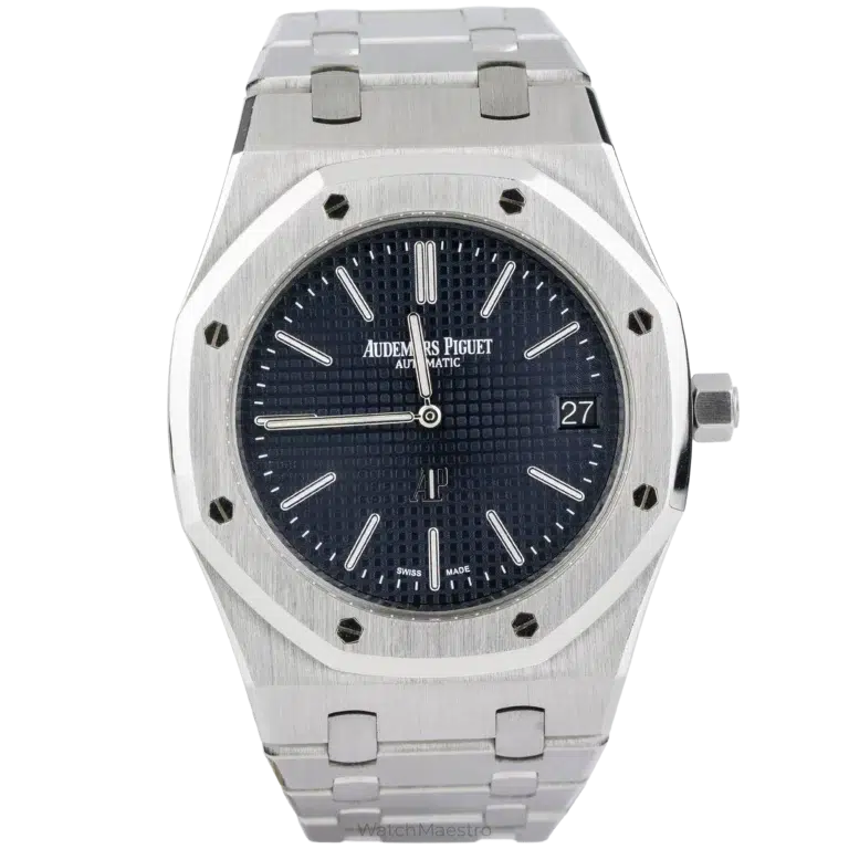 AP Royal Oak Jumbo 15202ST Blue Dial (1)