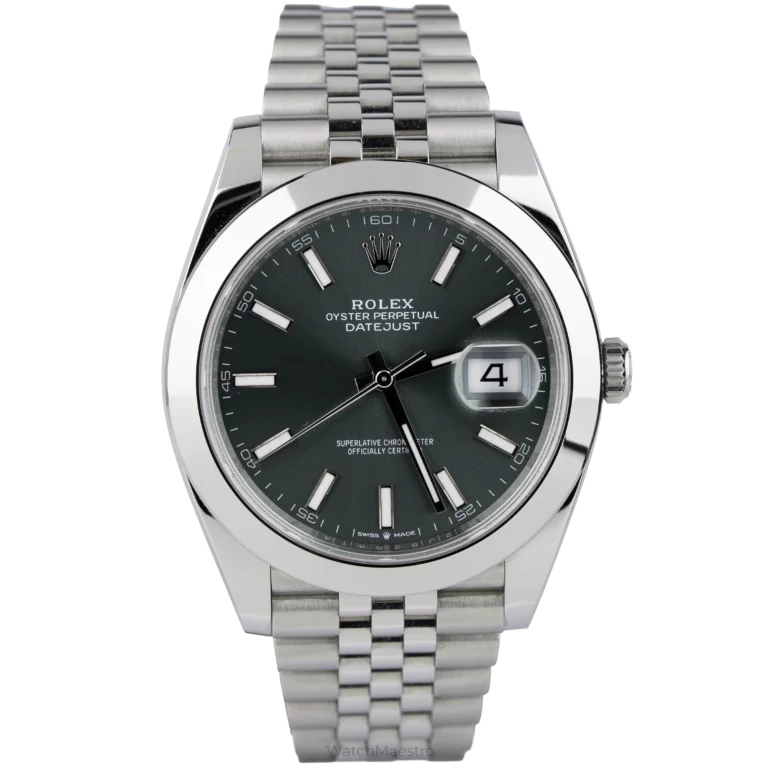Rolex Datejust 41 Green Smooth Jubilee (1)