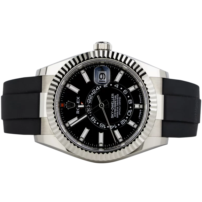 Rolex Sky Dweller White Gold Black Dial Oysterflex (2)