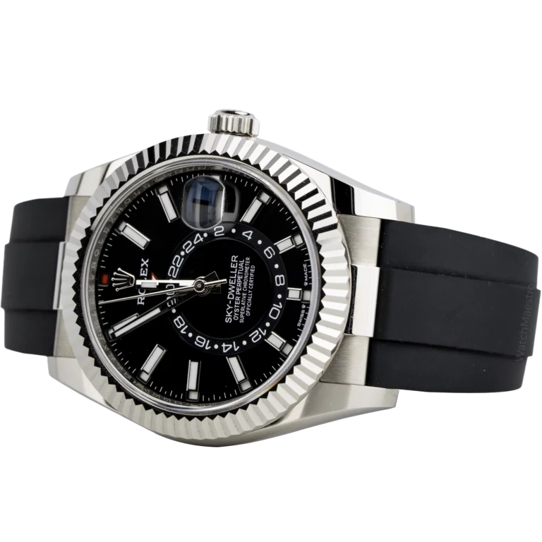 Rolex Sky Dweller White Gold Black Dial Oysterflex (3)