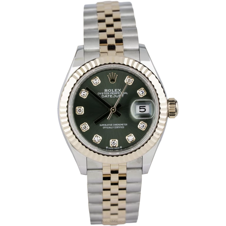 Rolex Datejust 28mm Green Diamond Two Tone (1)