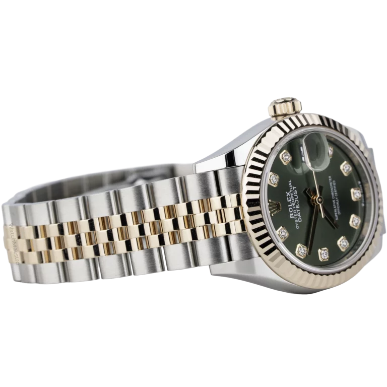 Rolex Datejust 28mm Green Diamond Two Tone (4)