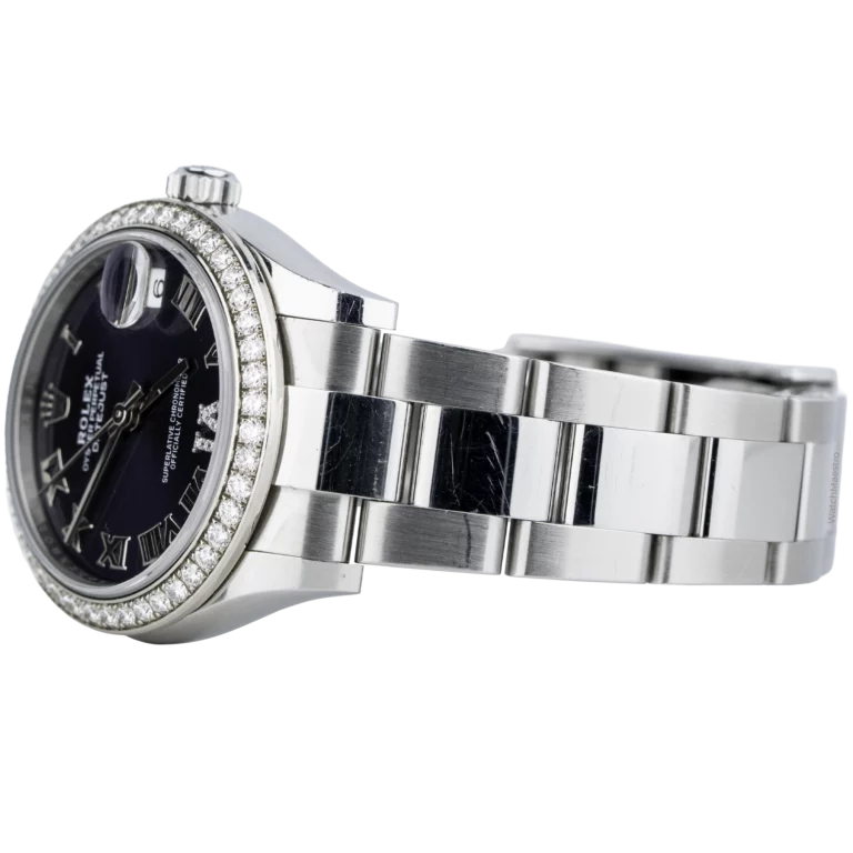 Rolex Datejust 31 Steel Oyster Diamond Bezel Purple Dial (3)