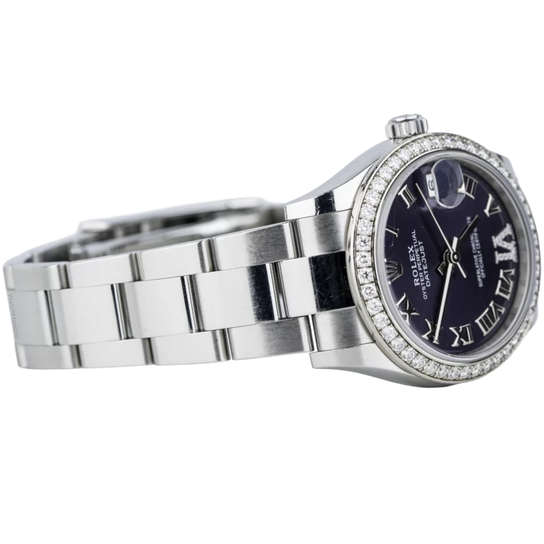 Rolex Datejust 31 Steel Oyster Diamond Bezel Purple Dial (4)