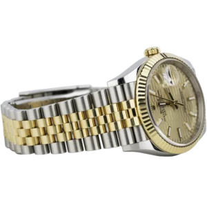 Rolex Datejust 36 Two Tone Motif Champagne Fluted Jubilee (4)