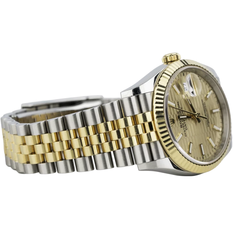 Rolex Datejust 36 Two Tone Motif Champagne Fluted Jubilee (4)