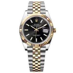 Rolex Datejust 41 Black Two Tone Jubilee Fluted YG