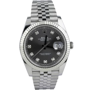 Rolex Datejust 41 Rhodium Diamonds Steel Fluted Jubilee (1)