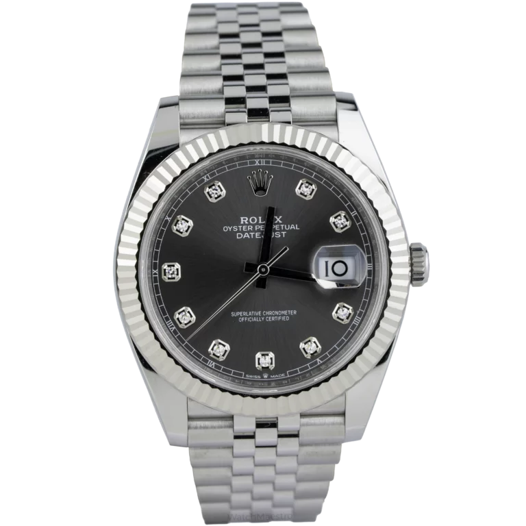 Rolex Datejust 41 Rhodium Diamonds Steel Fluted Jubilee (1)