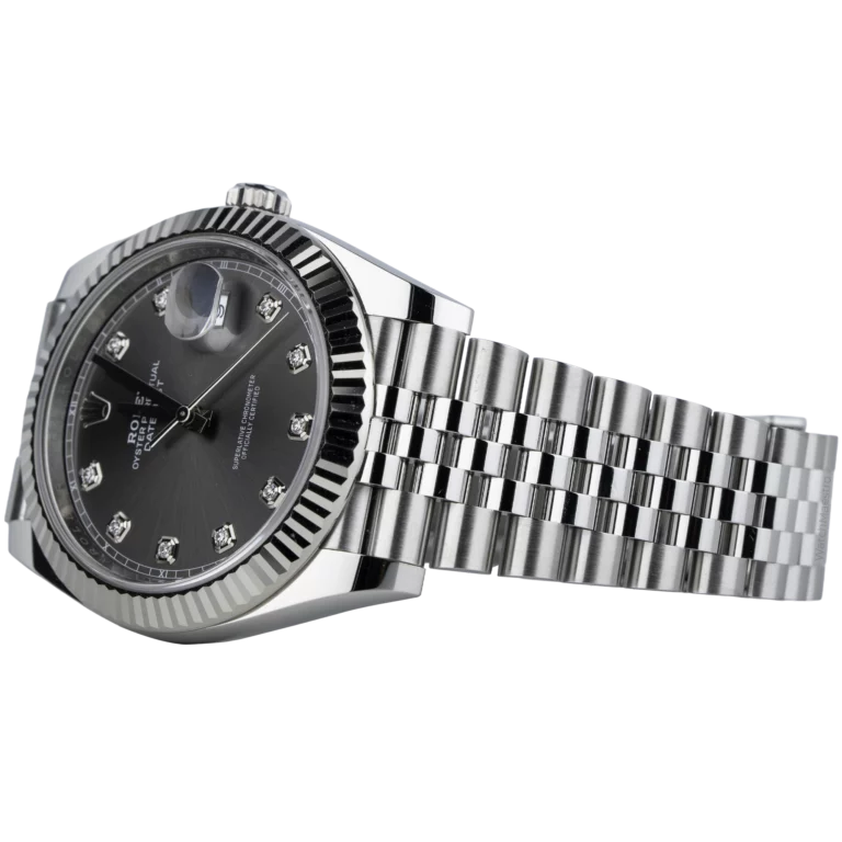 Rolex Datejust 41 Rhodium Diamonds Steel Fluted Jubilee (3)