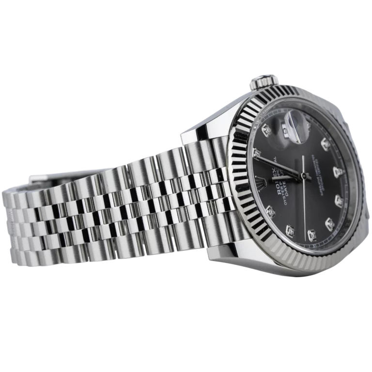 Rolex Datejust 41 Rhodium Diamonds Steel Fluted Jubilee (4)