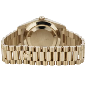 Rolex Day Date 40 Green Rose Gold Diamond Bezel (5)