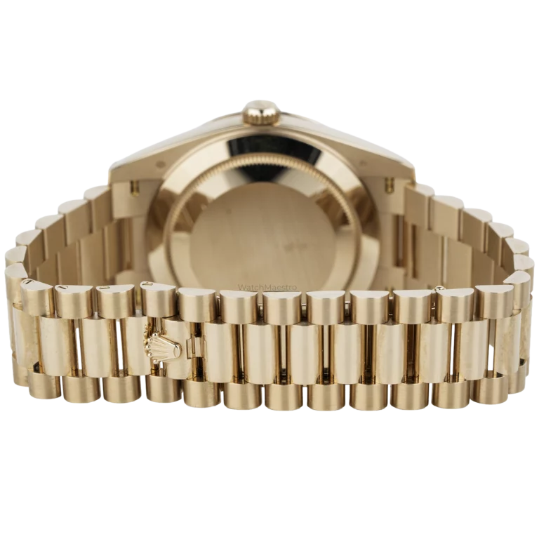 Rolex Day Date 40 Green Rose Gold Diamond Bezel (5)