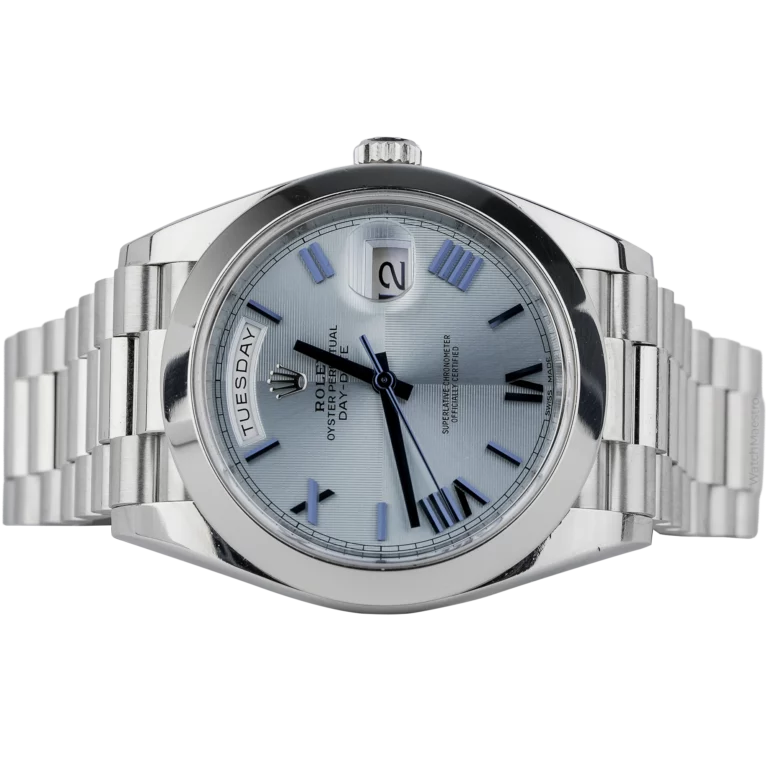Rolex Day Date Platinum Ice Blue Roman Dial (2)