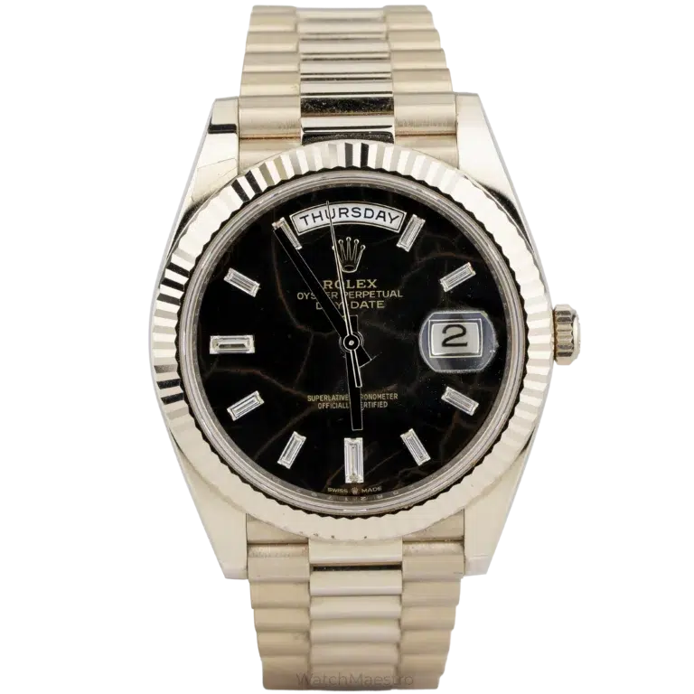 Rolex Day Date Rose Gold 40mm Eisenkiesel Dial (1)