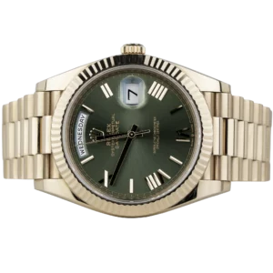 Rolex Day Date Rose Gold Olive Roman (2)