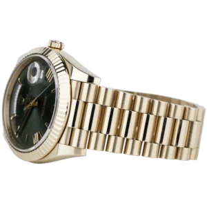 Rolex Day Date Rose Gold Olive Roman (3)