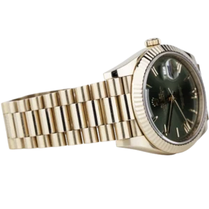 Rolex Day Date Rose Gold Olive Roman (4)