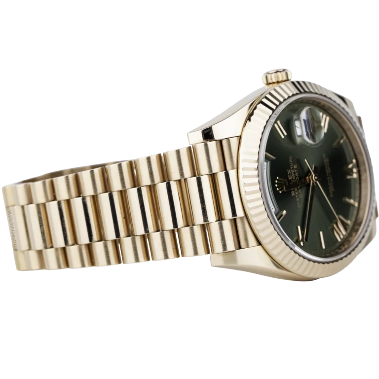 Rolex Day Date Rose Gold Olive Roman (4)
