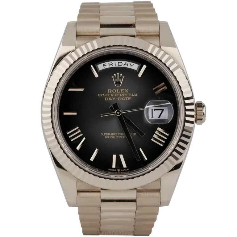 Rolex Day Date Rose Gold Slate Ombre Roman (1)