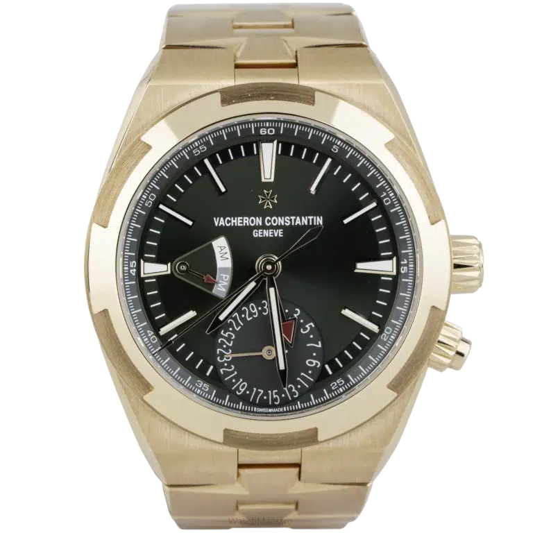 VC Overseas Dual Time Green Dial Rose Gold (1)