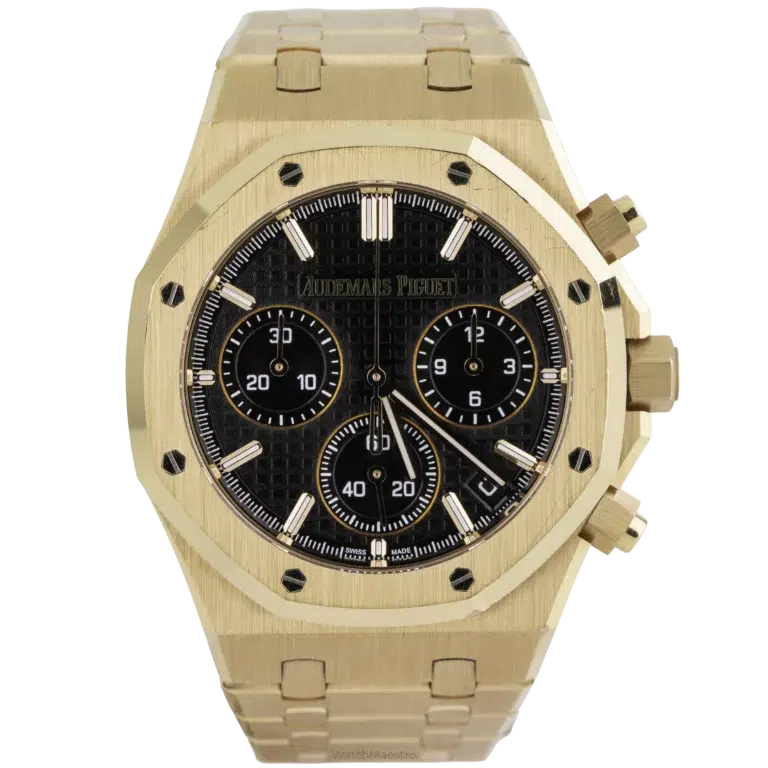 AP Royal Oak Rose Gold Chronograph Black (1)