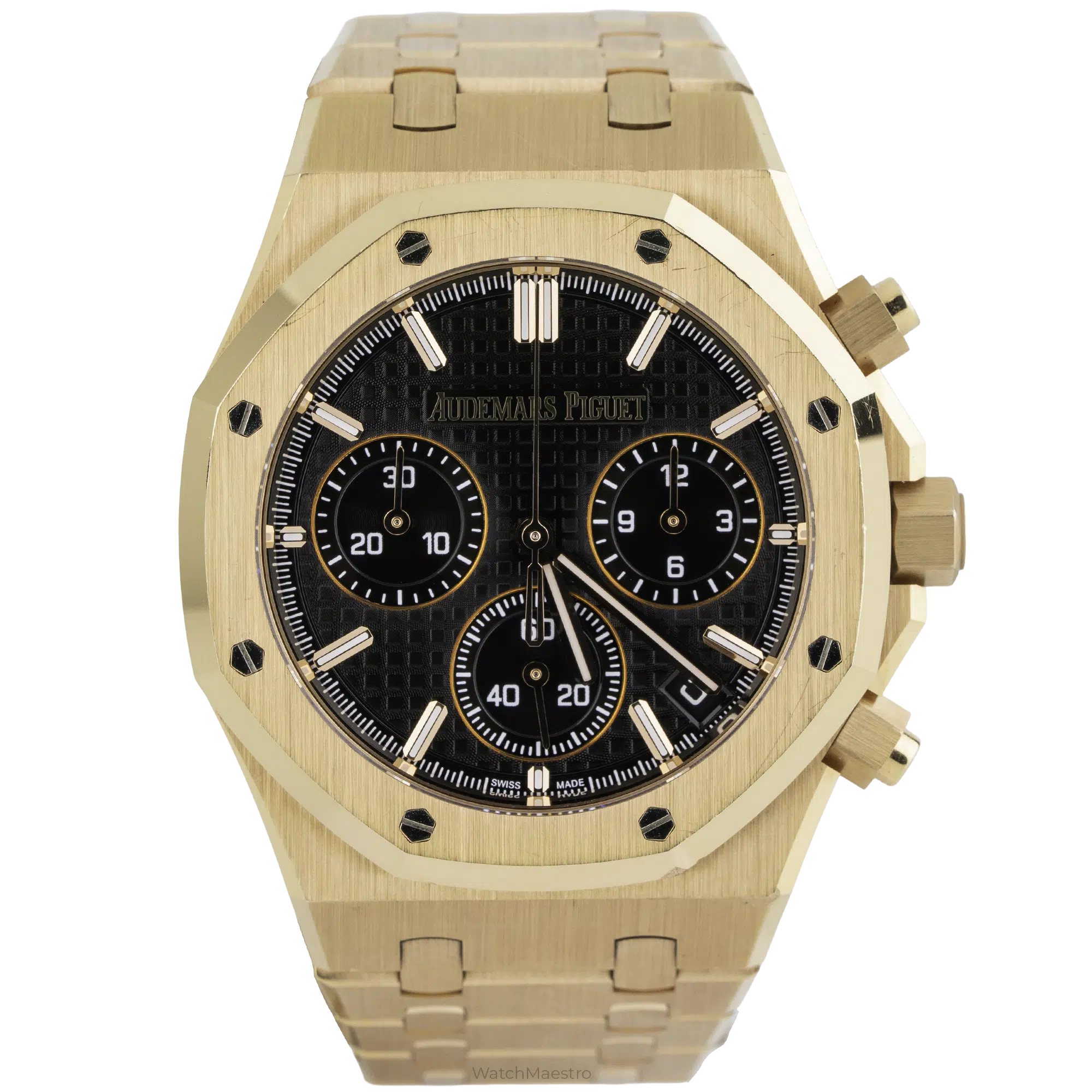 AP Royal Oak Rose Gold Chronograph Black (1)