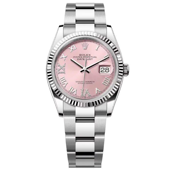 Rolex Datejust 36 Pink VI Diamond Oyster Fluted Product