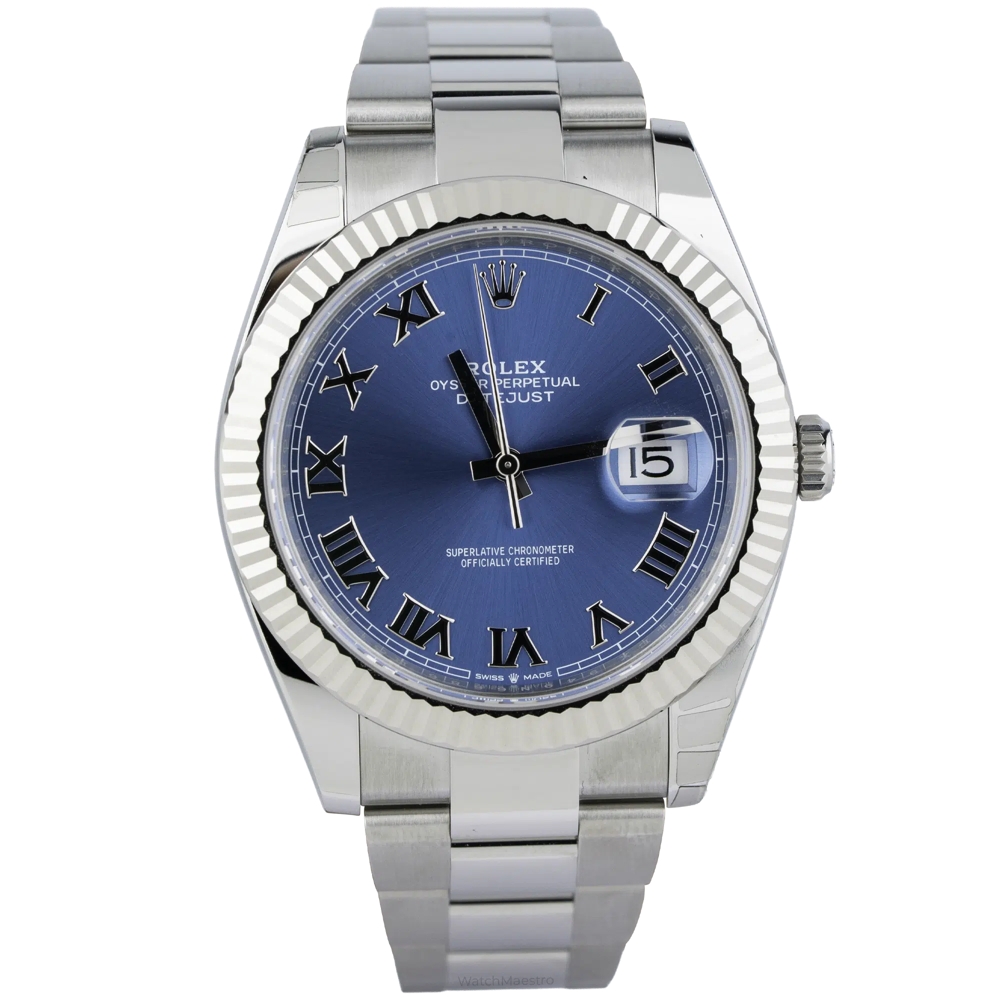 Rolex Datejust 41 Blue Roman Oyster Fluted (1)