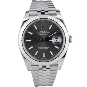 Rolex Datejust 41 Grey Steel Fluted Jubilee (1)