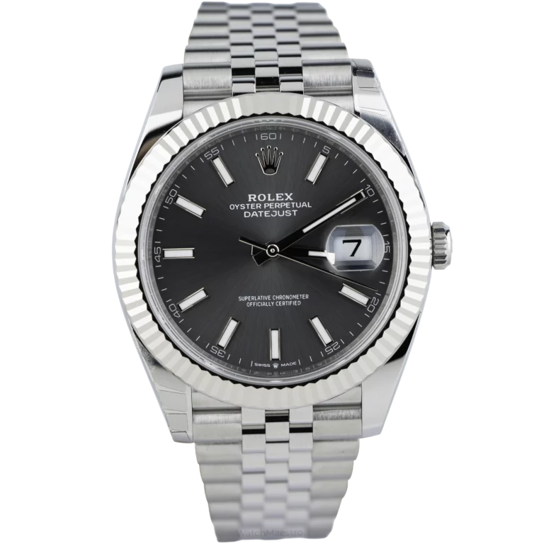 Rolex Datejust 41 Grey Steel Fluted Jubilee (1)