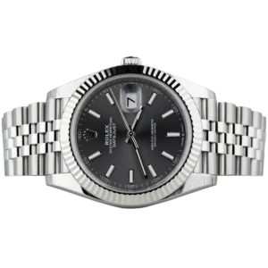 Rolex Datejust 41 Grey Steel Fluted Jubilee (2)