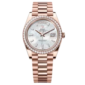 Rolex Day Date 40 Rose Gold MOP Diamond Bezel Product