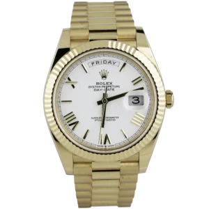 Rolex Day Date 40 YG White Roman (1)