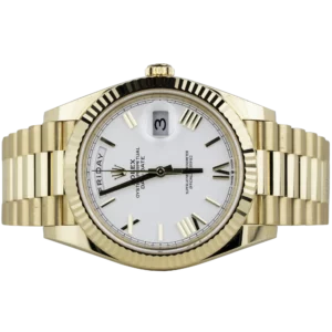 Rolex Day Date 40 YG White Roman (2)