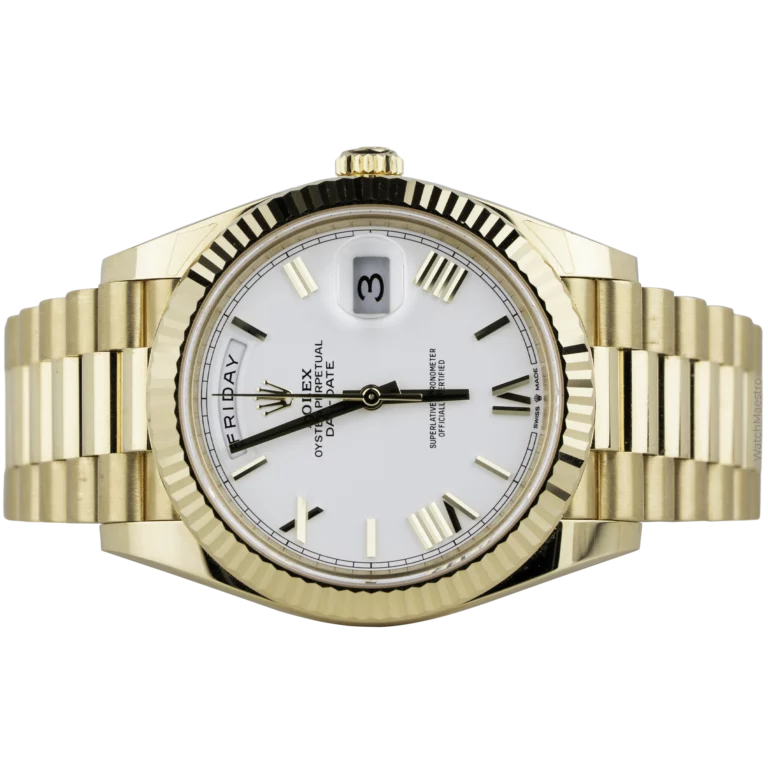 Rolex Day Date 40 YG White Roman (2)