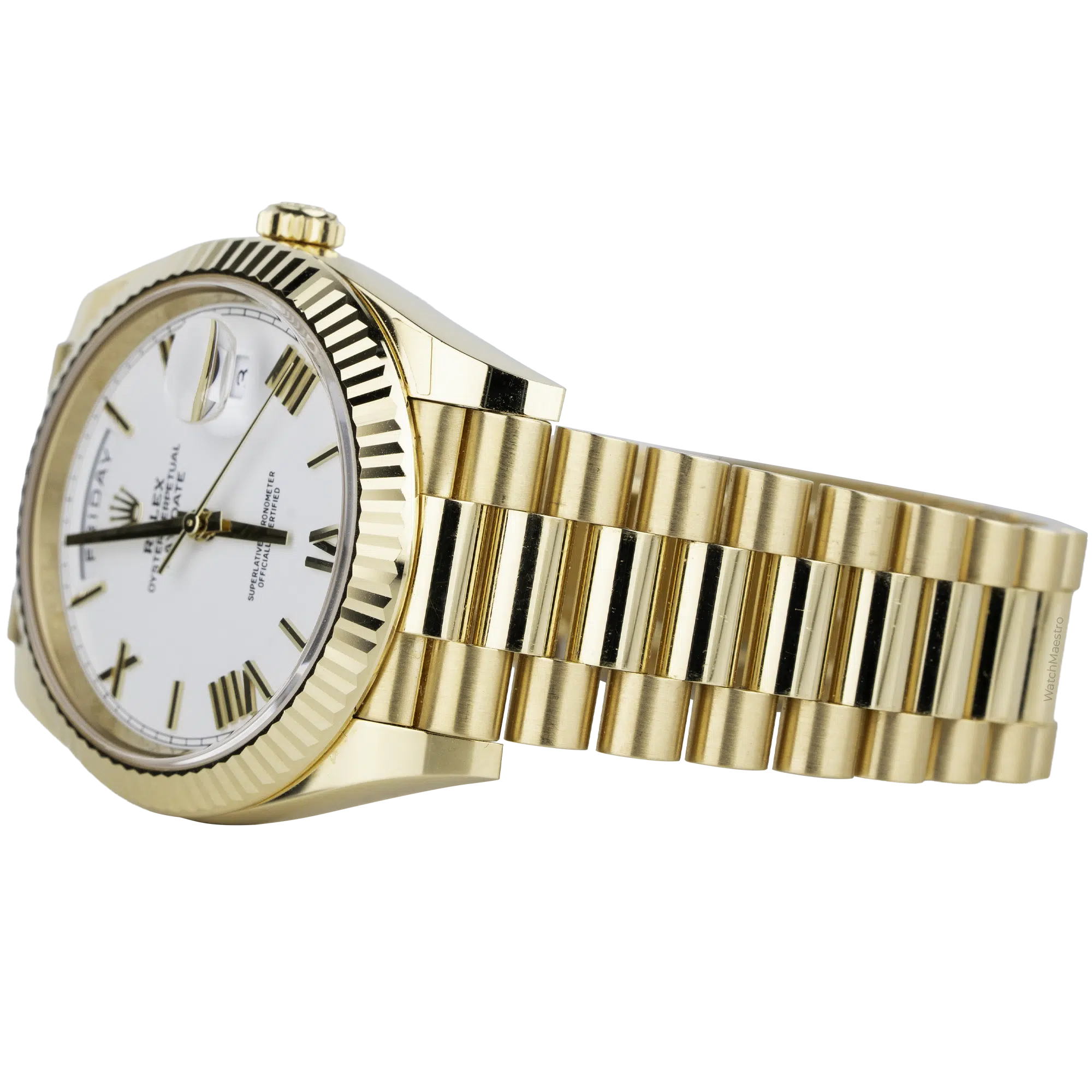 Rolex Day Date 40 YG White Roman (3)