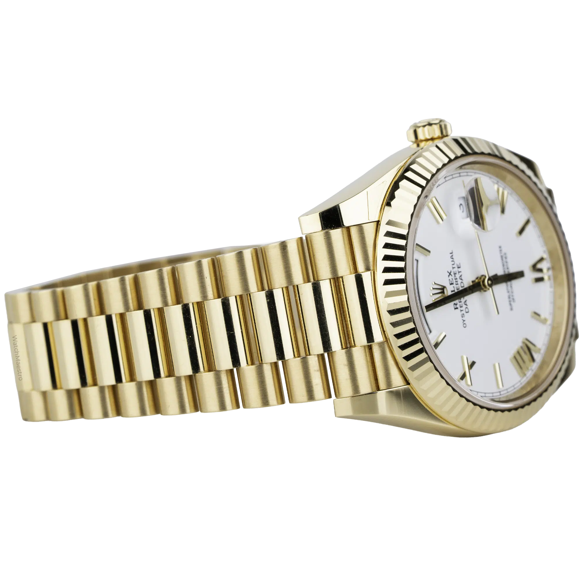 Rolex Day Date 40 YG White Roman (4)