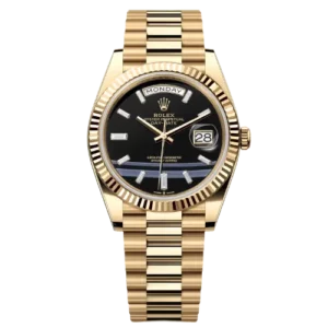 Rolex Day Date 40 Yellow Gold Onyx Baguette Product