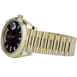 Rolex Day Date 40 Yellow Gold Onyx Diamond Dial (3)