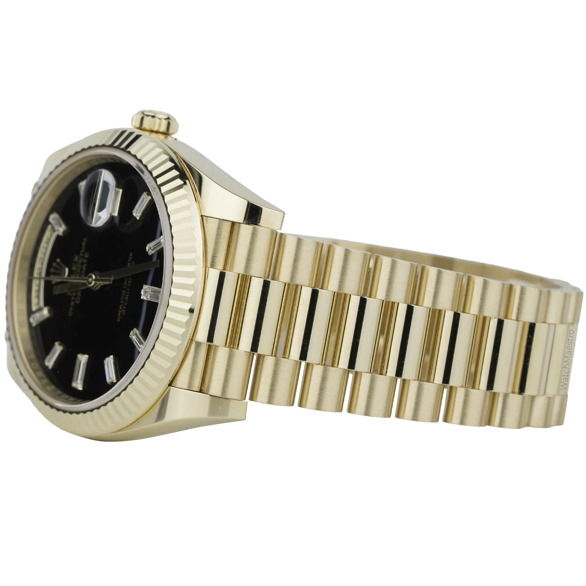 Rolex Day Date 40 Yellow Gold Onyx Diamond Dial (3)