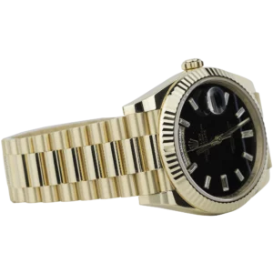 Rolex Day Date 40 Yellow Gold Onyx Diamond Dial (4)