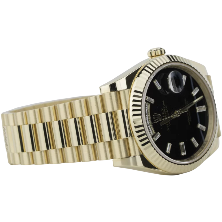 Rolex Day Date 40 Yellow Gold Onyx Diamond Dial (4)