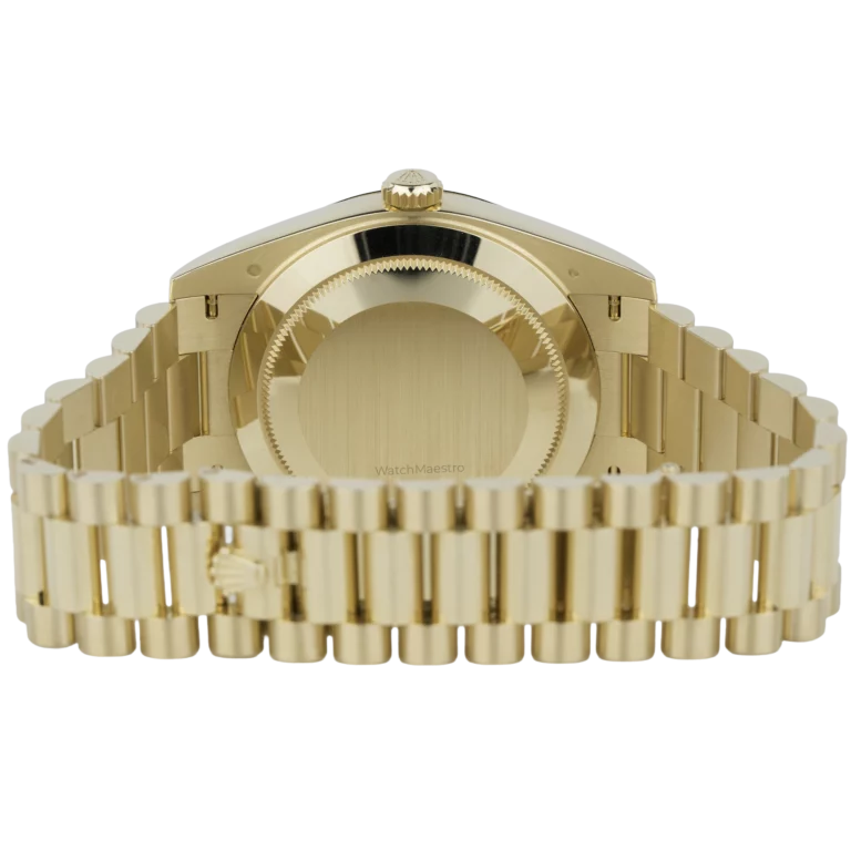 Rolex Day Date 40 Yellow Gold Onyx Diamond Dial (6)