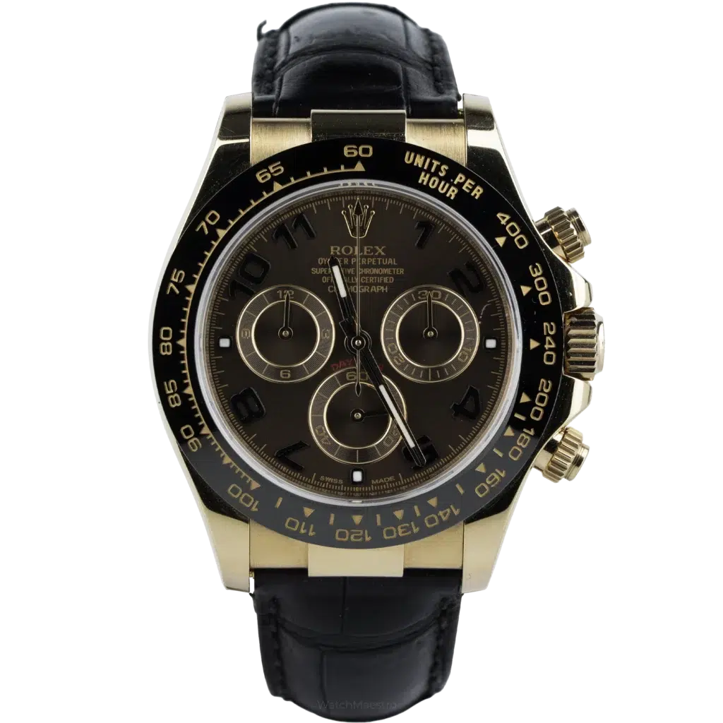 Rolex Daytona Rose Gold Leather Choco (1)