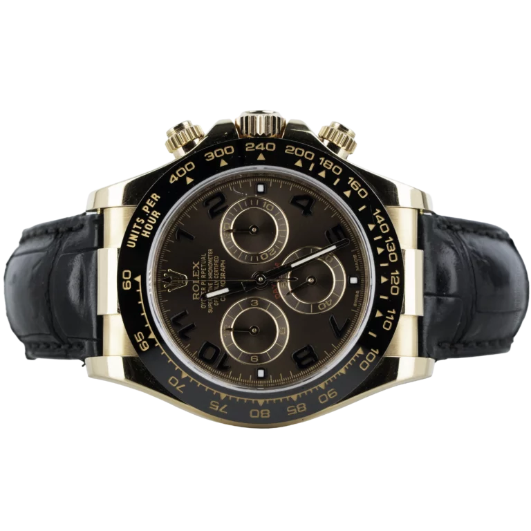 Rolex Daytona Rose Gold Leather Choco (2)
