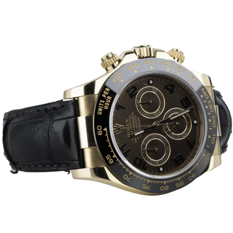 Rolex Daytona Rose Gold Leather Choco (4)